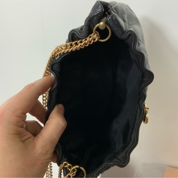 Vintage Andre chain link pleated  leather handbag - Picture 5 of 6